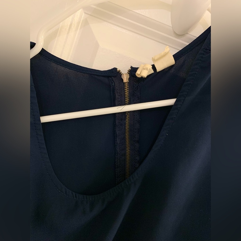 JAPNA • Indigo Blue Light Shortsleeved Blouse - Picture 6 of 9